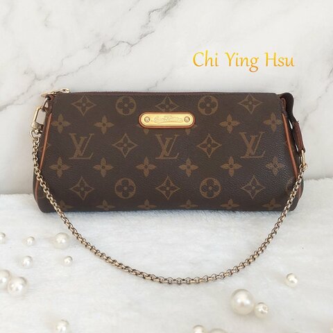 LV M95567 EVA 原花金牌金鍊手提包/肩背包/斜背包/晚宴包/腋下包 /麻將包