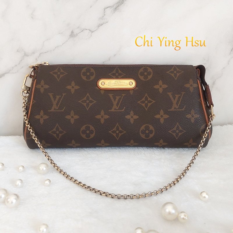 LV M95567 EVA 原花金牌金鍊手提包/肩背包/斜背包/晚宴包/腋下包 /麻將包-0