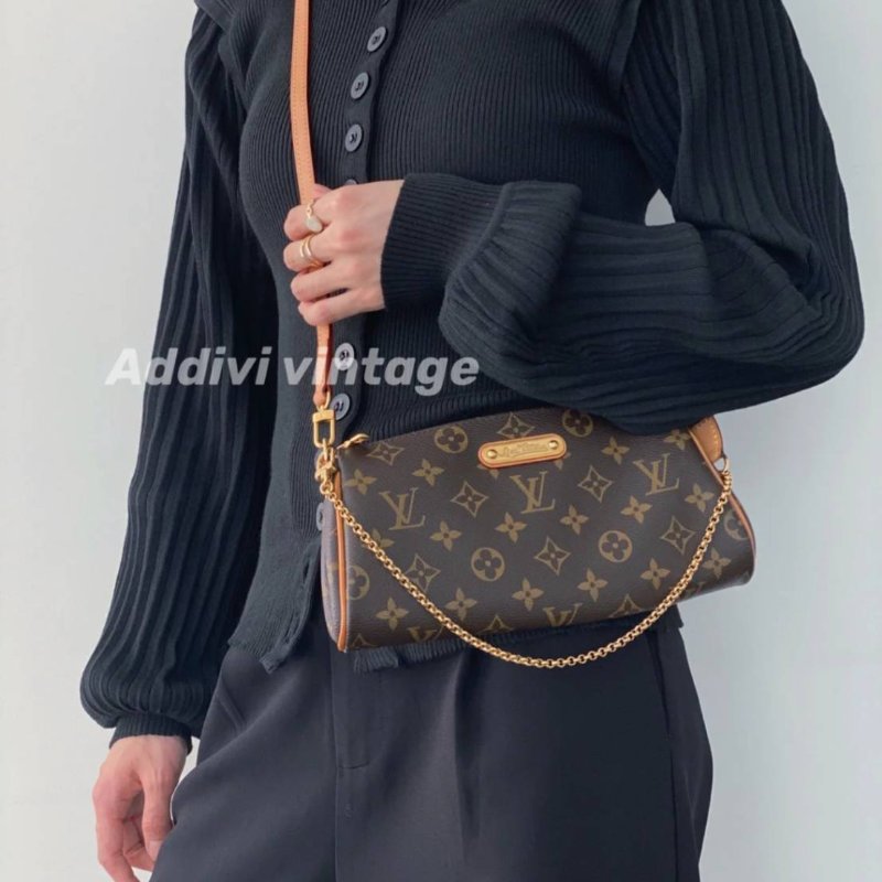 LV M95567 EVA 原花金牌金鍊手提包/肩背包/斜背包/晚宴包/腋下包 /麻將包-4
