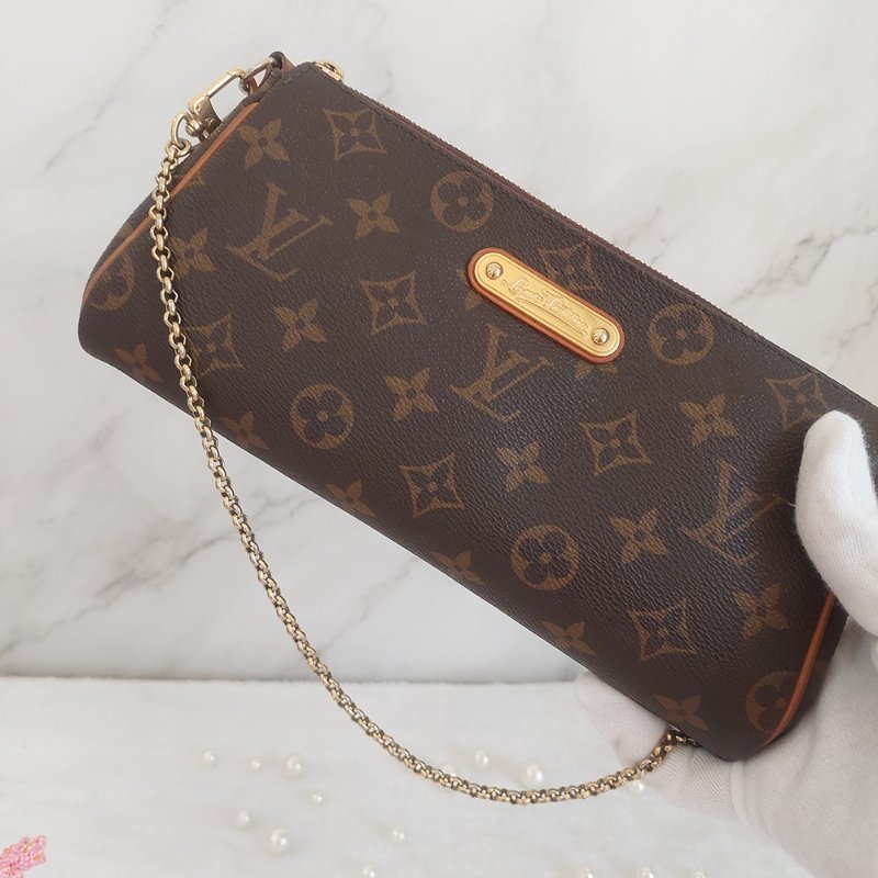 LV M95567 EVA 原花金牌金鍊手提包/肩背包/斜背包/晚宴包/腋下包 /麻將包-12
