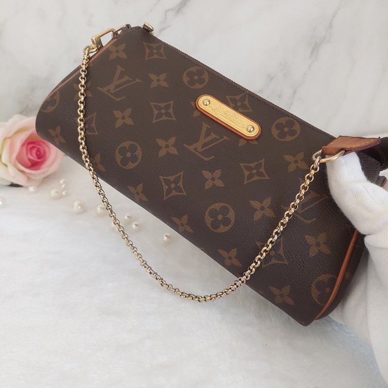 LV M95567 EVA 原花金牌金鍊手提包/肩背包/斜背包/晚宴包/腋下包 /麻將包-15