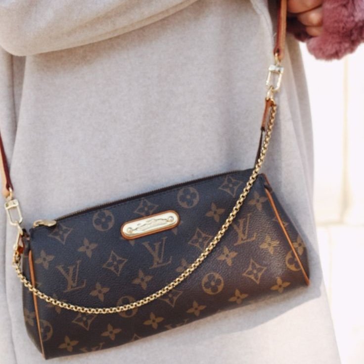 LV M95567 EVA 原花金牌金鍊手提包/肩背包/斜背包/晚宴包/腋下包 /麻將包-17