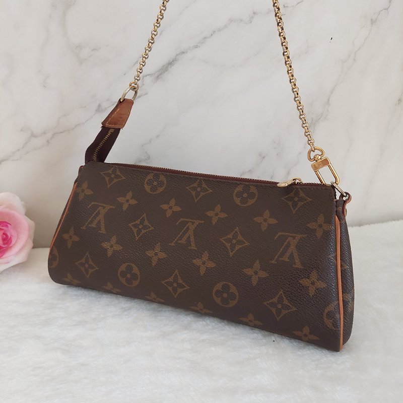 LV M95567 EVA 原花金牌金鍊手提包/肩背包/斜背包/晚宴包/腋下包 /麻將包-20