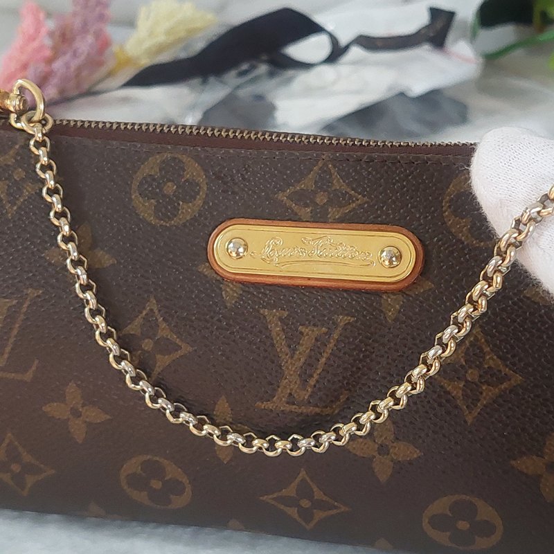 LV M95567 EVA 原花金牌金鍊手提包/肩背包/斜背包/晚宴包/腋下包 /麻將包-26