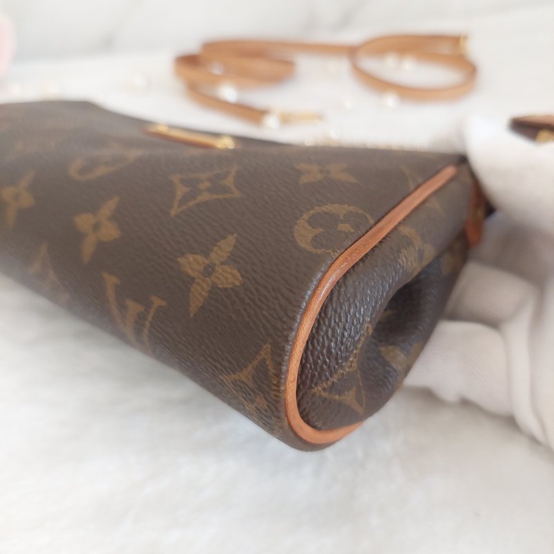 LV M95567 EVA 原花金牌金鍊手提包/肩背包/斜背包/晚宴包/腋下包 /麻將包-31