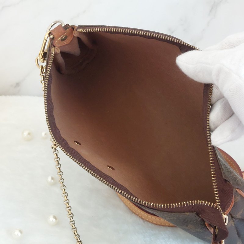 LV M95567 EVA 原花金牌金鍊手提包/肩背包/斜背包/晚宴包/腋下包 /麻將包-37