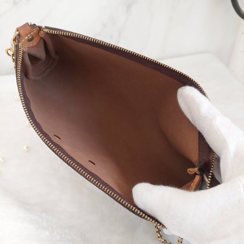 LV M95567 EVA 原花金牌金鍊手提包/肩背包/斜背包/晚宴包/腋下包 /麻將包-39