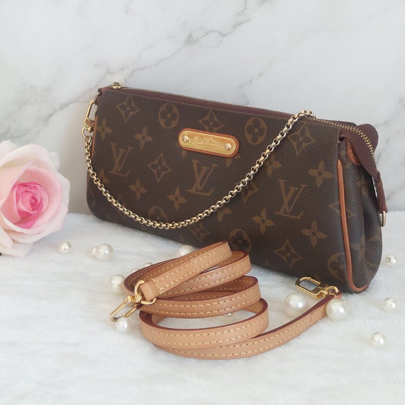 LV M95567 EVA 原花金牌金鍊手提包/肩背包/斜背包/晚宴包/腋下包 /麻將包-47