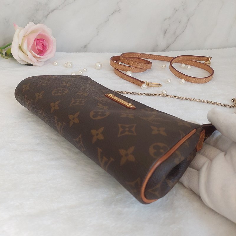 LV M95567 EVA 原花金牌金鍊手提包/肩背包/斜背包/晚宴包/腋下包 /麻將包-59