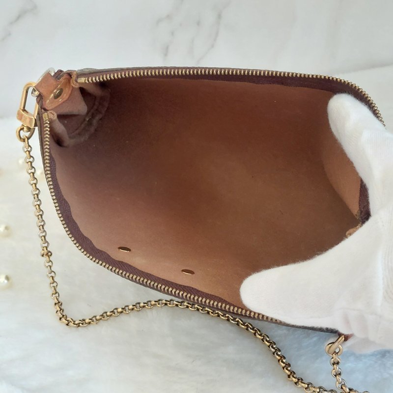 LV M95567 EVA 原花金牌金鍊手提包/肩背包/斜背包/晚宴包/腋下包 /麻將包-77