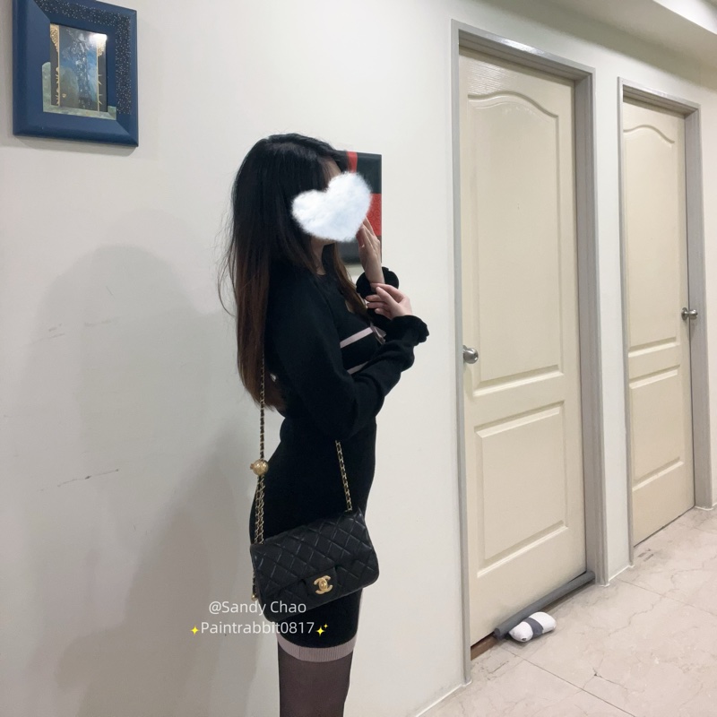 ෆ Chanel黑色金球cf-0