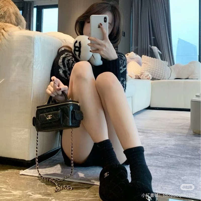 ෆ Chanel cargo黑金荔枝手提化妝盒🈶購證-6