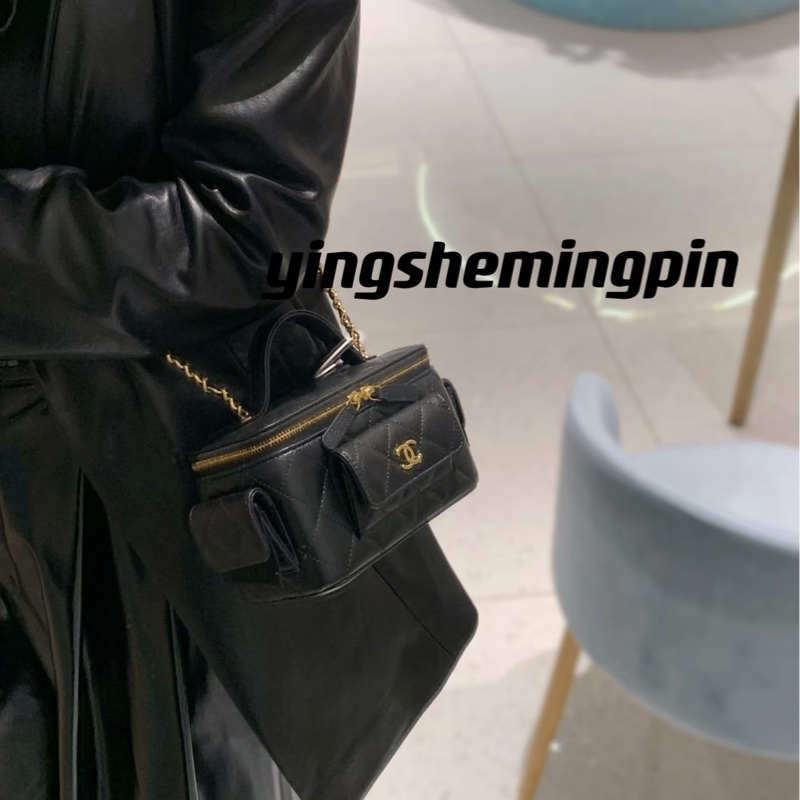 ෆ Chanel cargo黑金荔枝手提化妝盒🈶購證-7