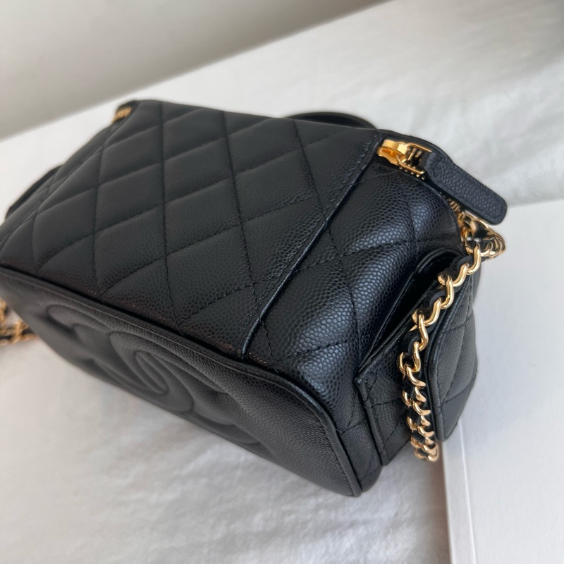 ෆ Chanel cargo黑金荔枝手提化妝盒🈶購證-21