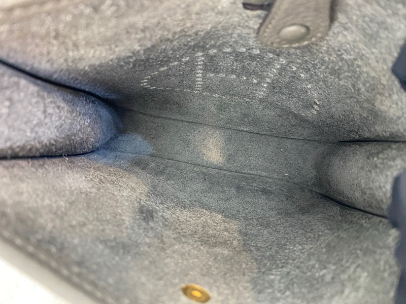 HERMES愛馬仕 mini 伊芙琳積雨雲灰金扣，肩帶 閒置99新 現貨好價-7