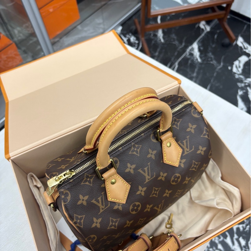 【💕大全套帶票有鎖具】 LV 老花speedy25肩帶款 手提包-1