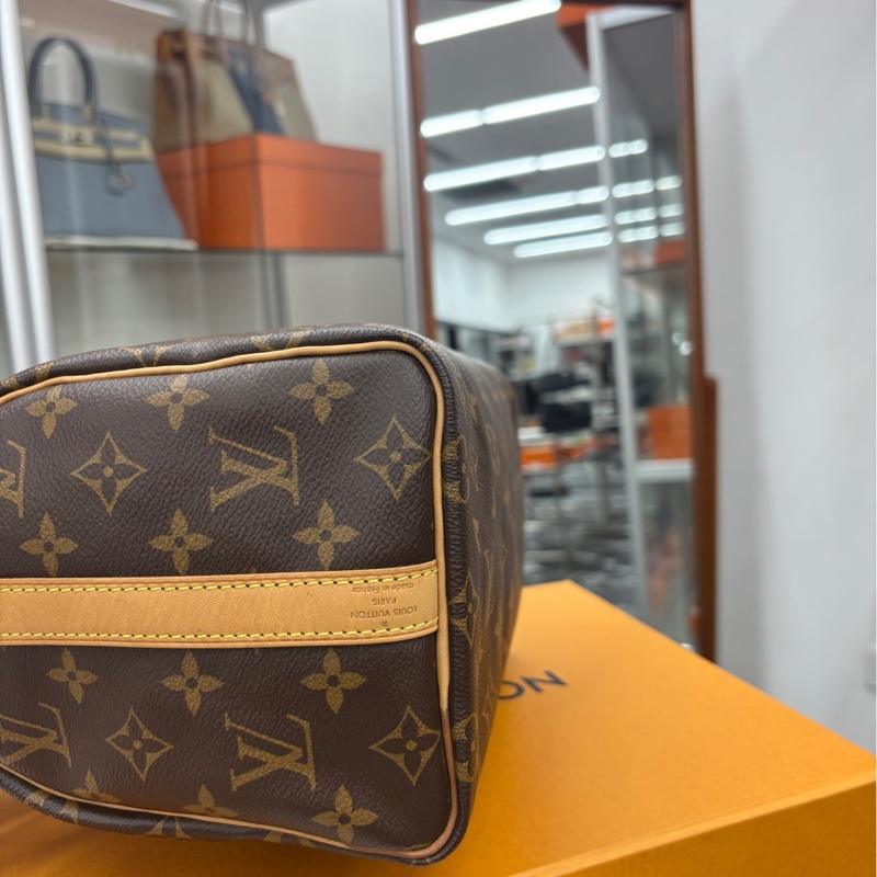 【💕大全套帶票有鎖具】 LV 老花speedy25肩帶款 手提包-6