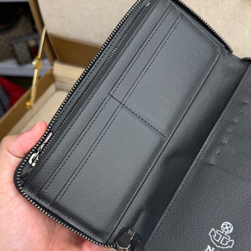 上架中🔑Louis Vuitton 黑色原花男士拉鍊長夾-13