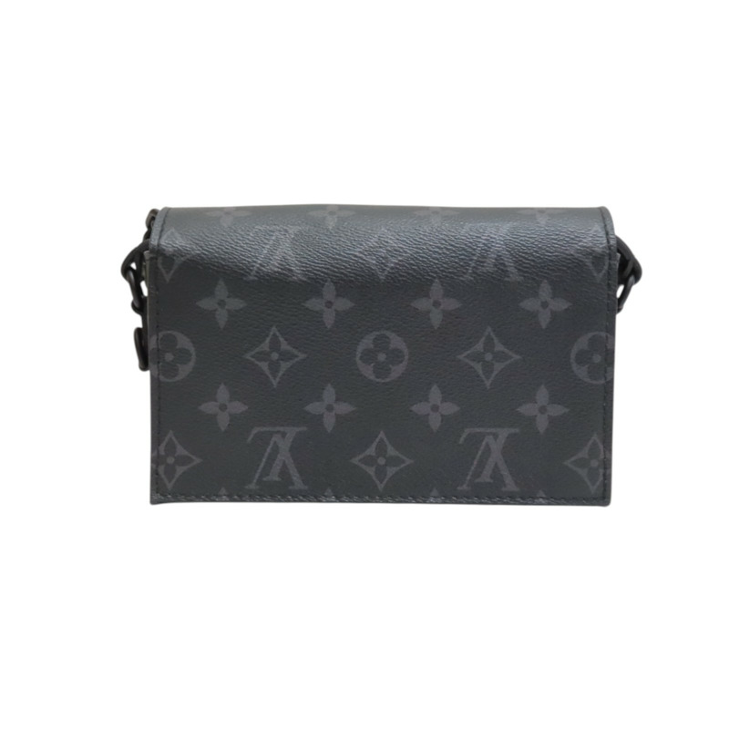 黑色 原花 Eclipse帆布 Steamer Wearable Wallet 肩背包【LOUIS VUITTON LV 路易威登】 M81783-1