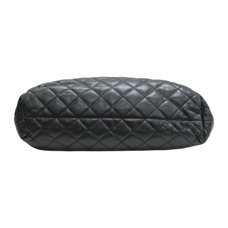 黑色 羊皮 菱格紋 Icare Maxi Shopping 手提包【SAINT LAURENT YSL 聖羅蘭】 698651-3