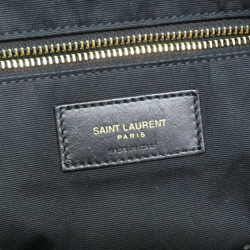 黑色 羊皮 菱格紋 Icare Maxi Shopping 手提包【SAINT LAURENT YSL 聖羅蘭】 698651-8