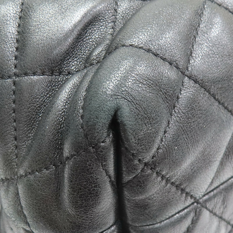 黑色 羊皮 菱格紋 Icare Maxi Shopping 手提包【SAINT LAURENT YSL 聖羅蘭】 698651-14