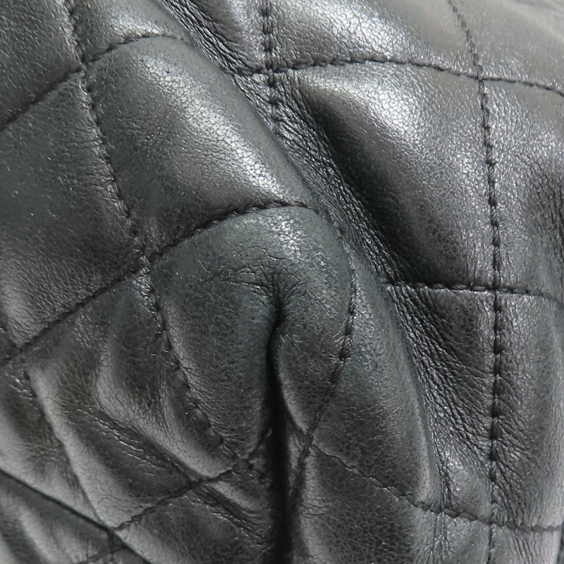 黑色 羊皮 菱格紋 Icare Maxi Shopping 手提包【SAINT LAURENT YSL 聖羅蘭】 698651-15