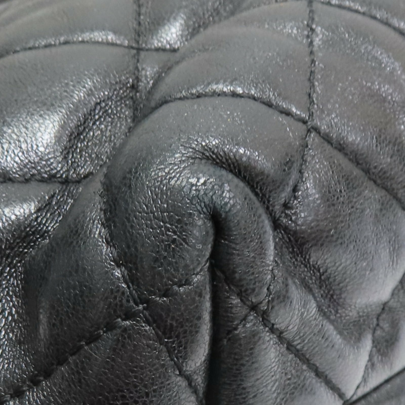 黑色 羊皮 菱格紋 Icare Maxi Shopping 手提包【SAINT LAURENT YSL 聖羅蘭】 698651-16