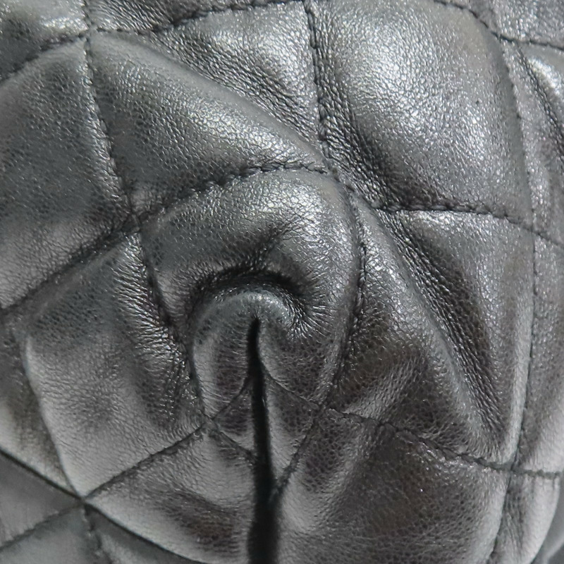 黑色 羊皮 菱格紋 Icare Maxi Shopping 手提包【SAINT LAURENT YSL 聖羅蘭】 698651-17