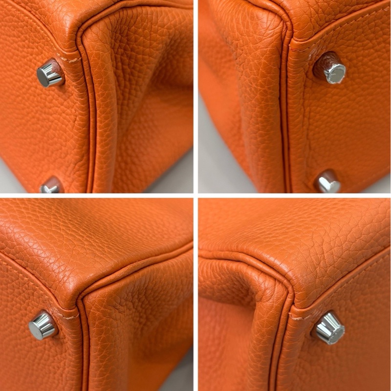 愛馬仕Hermes 愛馬仕橙銀扣Kelly28，togo皮，成色很棒98🆕以上，無明顯使用痕跡，兩個底釘膜還在，皮面非常乾爽，鎖鑰匙塵袋都在-6