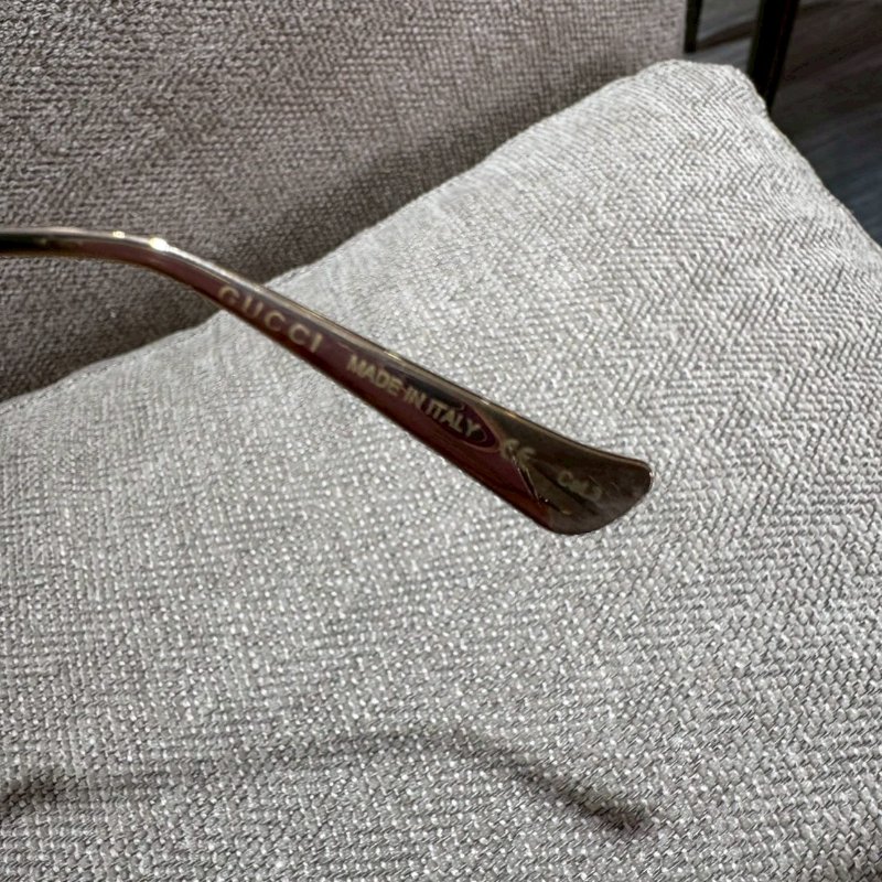 GUCCI 玳瑁藍紅紋墨鏡-5