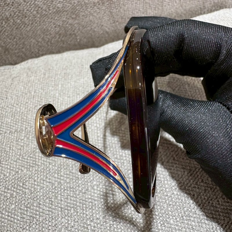 GUCCI 玳瑁藍紅紋墨鏡-14