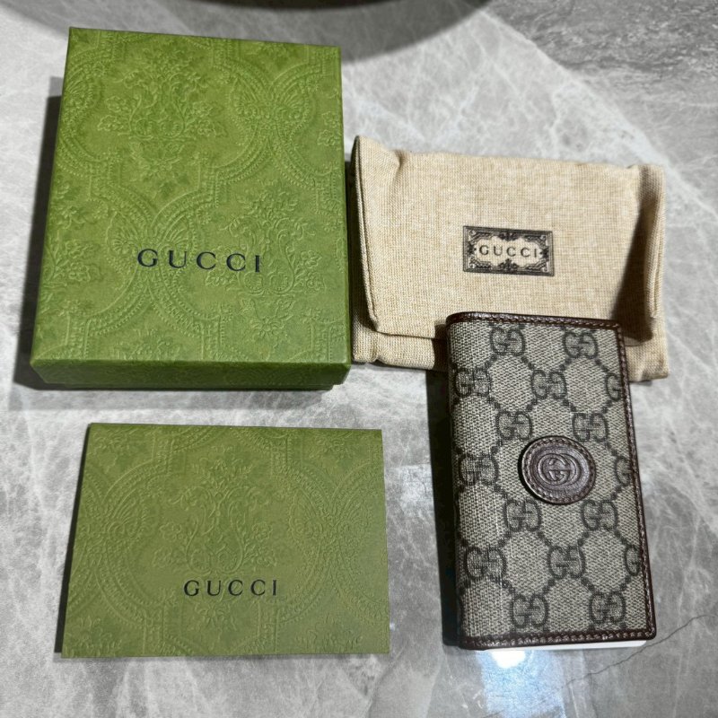 Gucci 雙G Supreme 帆布卡片套-2