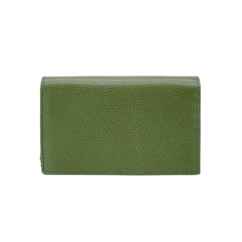 Gucci 展示品 GG Marmont 粒紋牛皮綠鍊帶Woc斜背包(497985-綠)-2