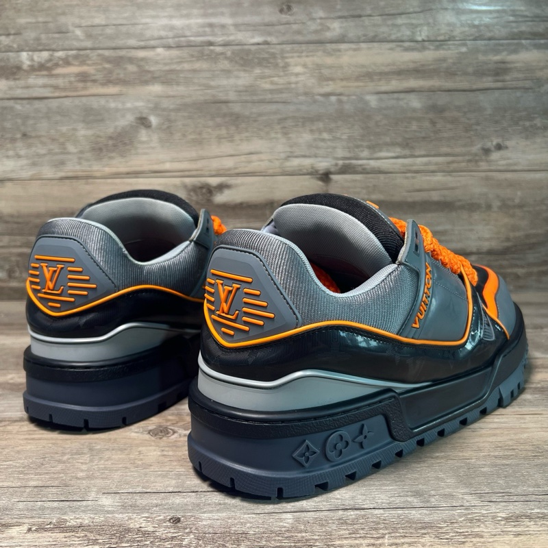 LOUIS VUITTON Trainer Maxi  黑橙 胖丁 灰橙色 42.5碼-2
