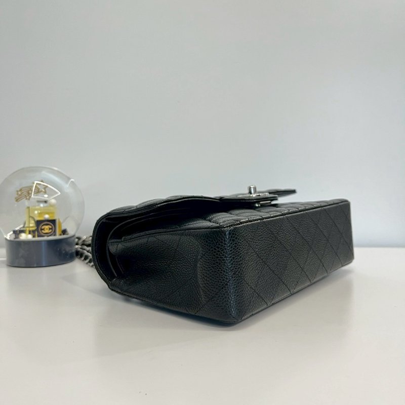 Chanel CF23 黑銀荔枝牛  99新 全配台灣購證-4