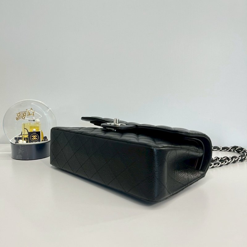 Chanel CF23 黑銀荔枝牛  99新 全配台灣購證-5