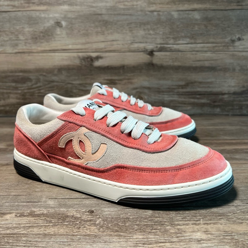 香奈兒 Chanel 23P 灰粉 白粉 粉色 38.5碼-1