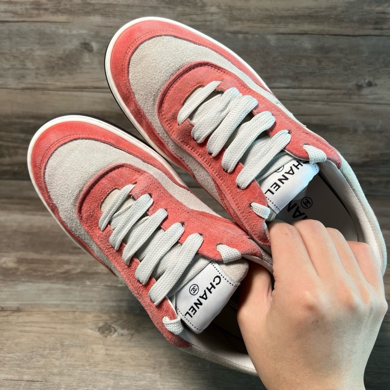 香奈兒 Chanel 23P 灰粉 白粉 粉色 38.5碼-4