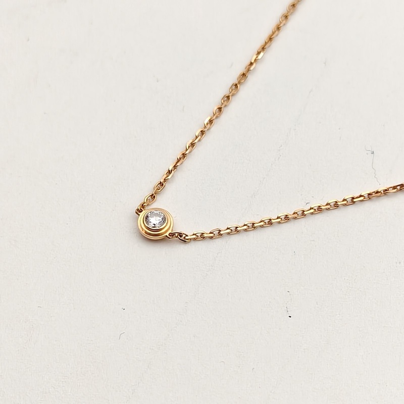 CARTIER CARTIERD'AMOUR單鑽手鏈小號18K玫瑰金/鑽石-1