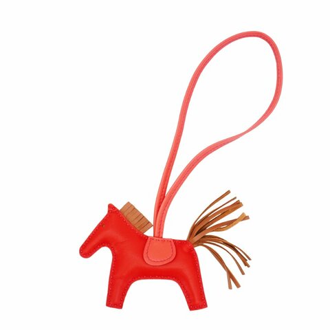 Hermes Rodeo PM 小馬吊飾(紅/棕)