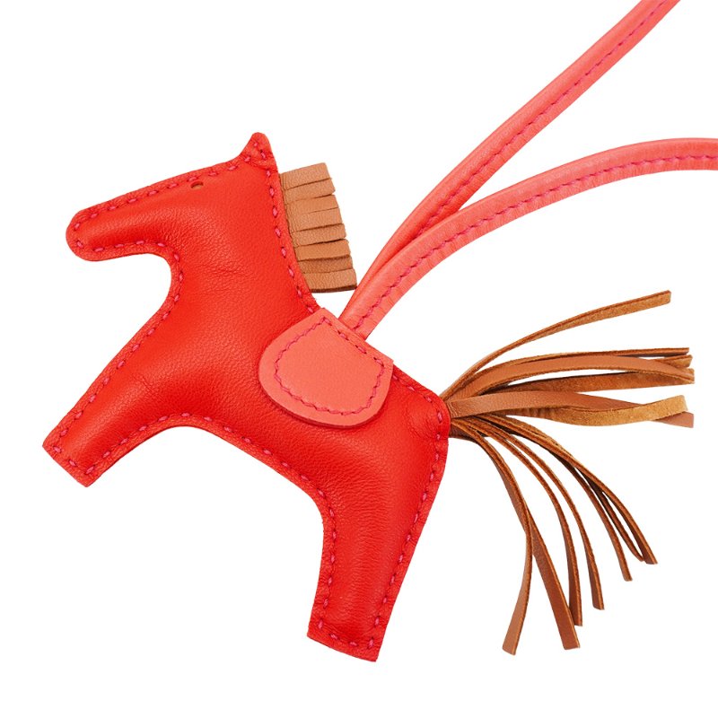 Hermes Rodeo PM 小馬吊飾(紅/棕)-1