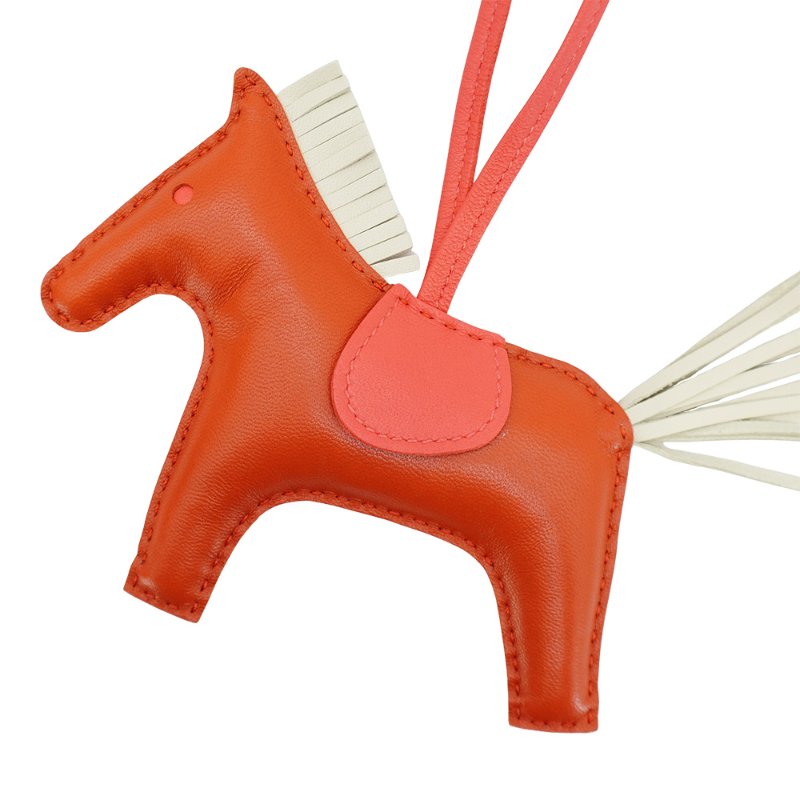 Hermes Rodeo MM 小馬吊飾(橘/粉紅/白)-1