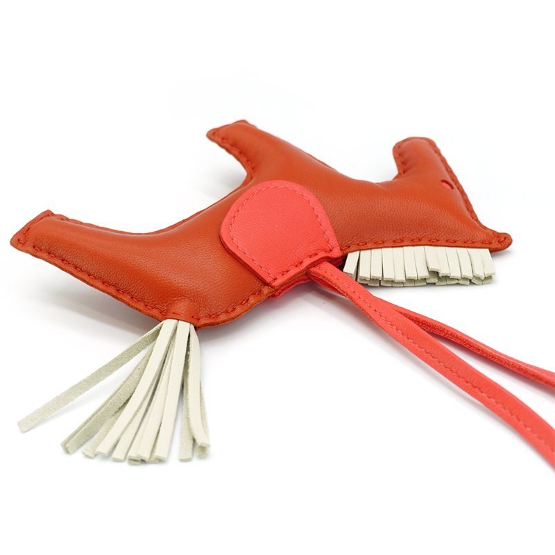 Hermes Rodeo MM 小馬吊飾(橘/粉紅/白)-2