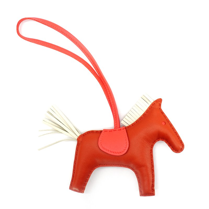 Hermes Rodeo MM 小馬吊飾(橘/粉紅/白)-4