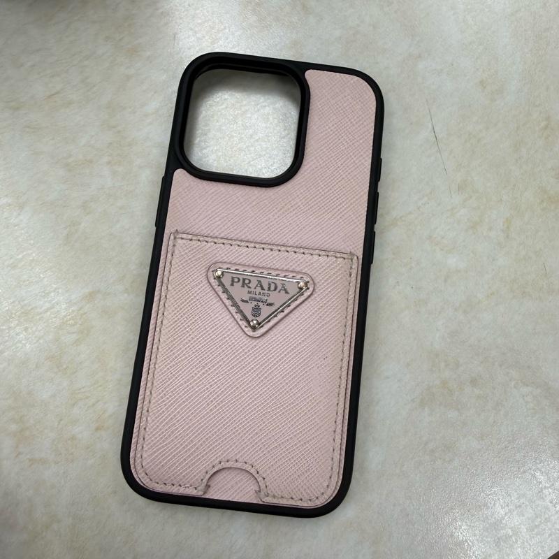 Prada i16 pro 手機殼 卡夾 Saffiano leather case for iPhone 16 Pro-3