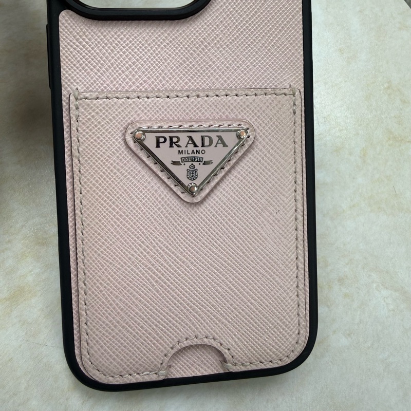 Prada i16 pro 手機殼 卡夾 Saffiano leather case for iPhone 16 Pro-9