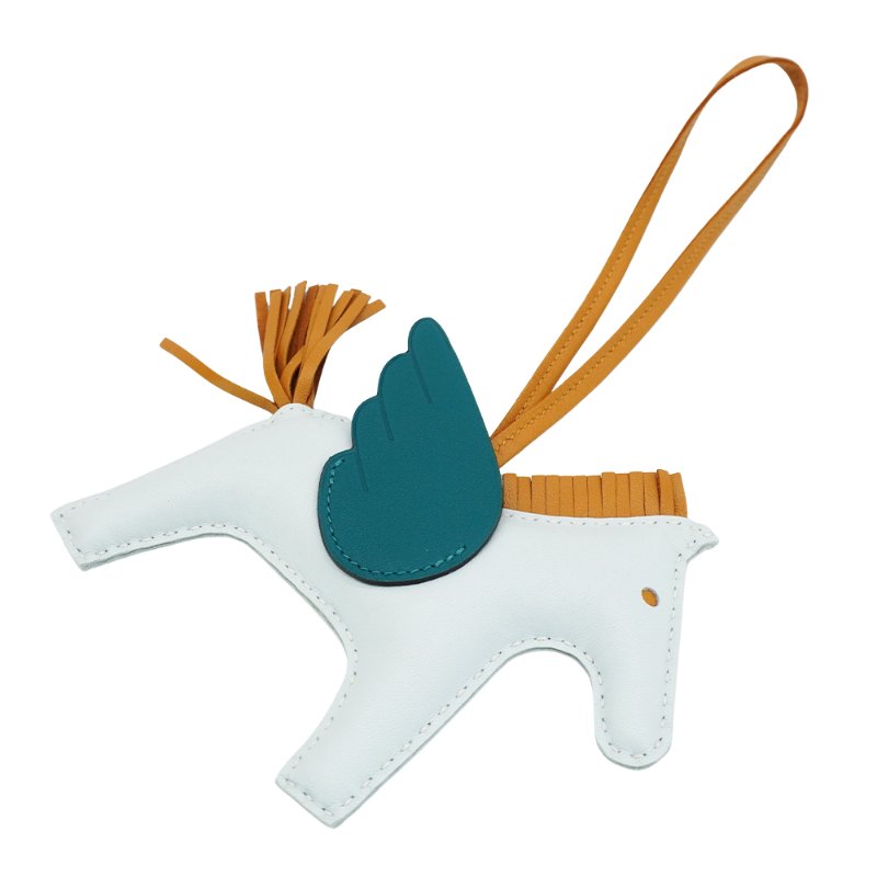 Hermes Rodeo GM 飛馬吊飾(天藍/綠/卡其)-1