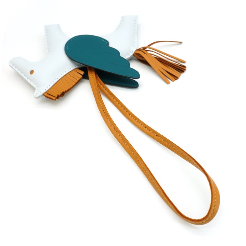 Hermes Rodeo GM 飛馬吊飾(天藍/綠/卡其)-2