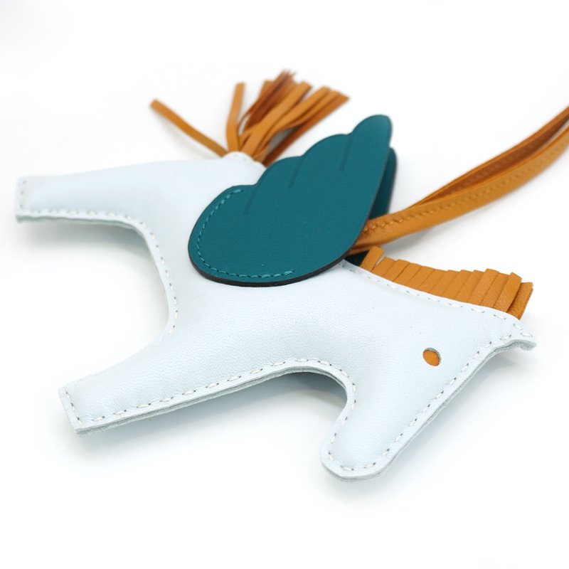 Hermes Rodeo GM 飛馬吊飾(天藍/綠/卡其)-3